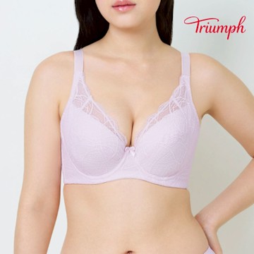 黛安芬-青春美型系列 深V全罩鋼圈內衣 C-E 柔紫