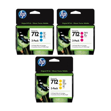 HP NO.712 原廠墨水匣 3ED77A+3ED78A+3ED79A《3彩超值組》