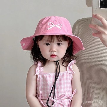 寶寶帽子春夏速幹薄款漁夫帽兒童韓版洋氣大簷遮陽帽防曬帽太陽帽 男女兒童防曬遮陽漁夫帽 盆帽 寶寶帽子大帽簷