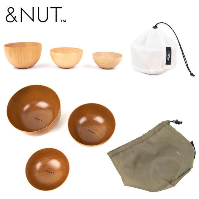 NUT アンドナット WOODEN CAMP BOWL ウッデンキャンプボウル Set.3