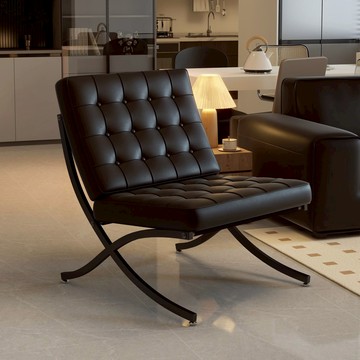 沙發椅單人巴塞羅那休閒椅客廳陽臺輕奢設計師沙發椅懶人椅沙發椅