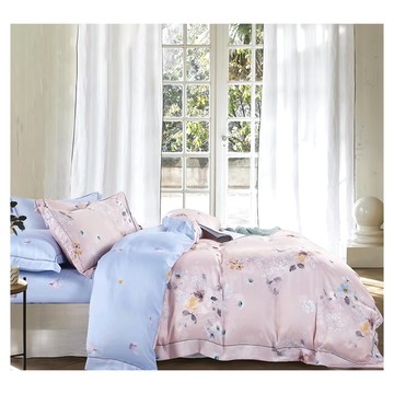 貝淇小舖 40支100%純天絲鋪棉床罩七件組  加大  花與星空