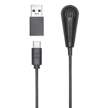 audio-technica 鐵三角 電容數位桌上平面型/領夾麥克風 原廠保固  ATR4650-USB  黑色