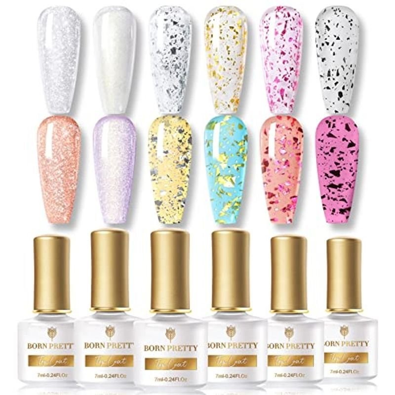 BORN PRETTY ジェルネイルセット ラメ入りトップコートジェルセット 春夏ネイル7ml 6種類 UV/LED対応 ポリッシュタイプ 通販  LINEポイント最大0.5%GET | LINEショッピング