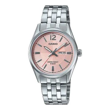 Casio Retro Fashion Casual Analog Watch 'Silver Rose Pink'