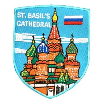 A-ONE 匯旺 地標造型刺繡 NO.212 俄羅斯聖瓦西里主教座堂 7.5 X 6 CM  羅斯聖瓦西里主教座堂  1個