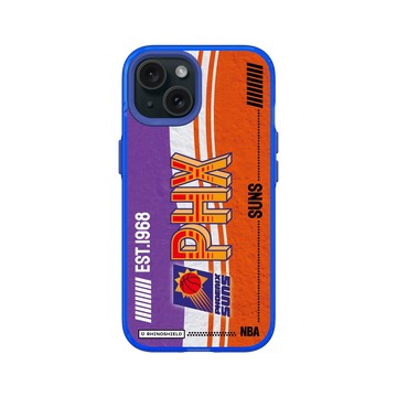 iPhone 15 Clear 激光藍 - NBA - 復古球員卡-鳳凰城太陽 Phoenix Suns - Vintage Card