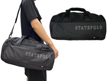 ~雪黛屋~STATE 圓筒旅行袋小容量運動休閒防水尼龍U型開口附長背帶SW1025