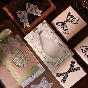 壹洱文創第14期新品【蝴蝶結印章 】人物印章升級紅橡膠全楓木