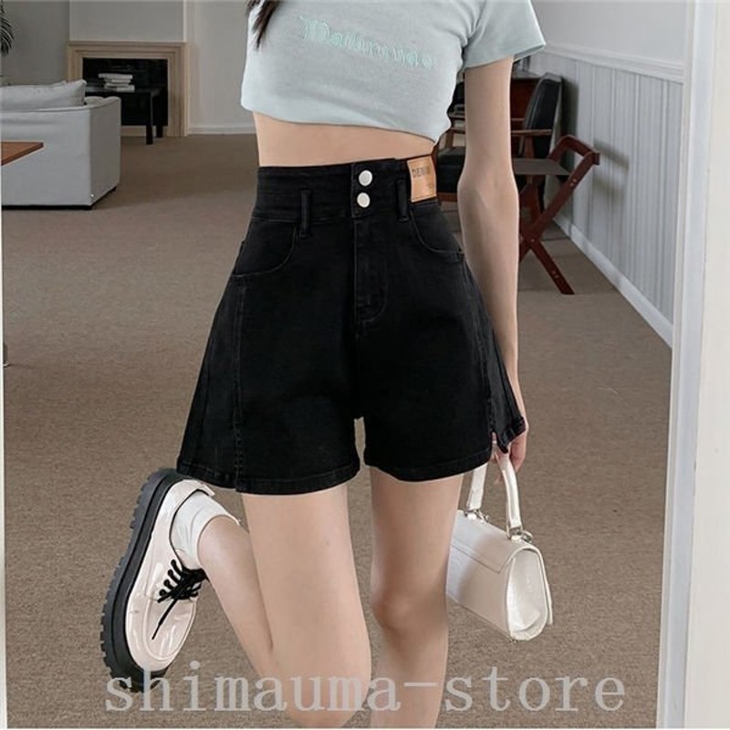 ショートパンツレディースショーパンハイウエスト短パン夏デニムショートパンツおしゃれ海カジュアル夏服お洒落大人ボトムス 通販 Lineポイント最大0 5 Get Lineショッピング