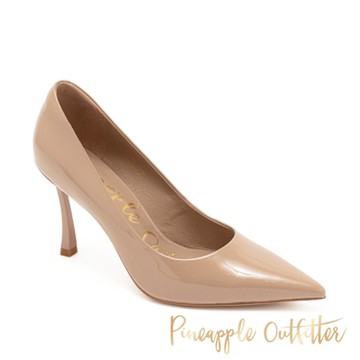 Pineapple Outfitter-經典率性亮皮高跟鞋 GJON-藕粉色