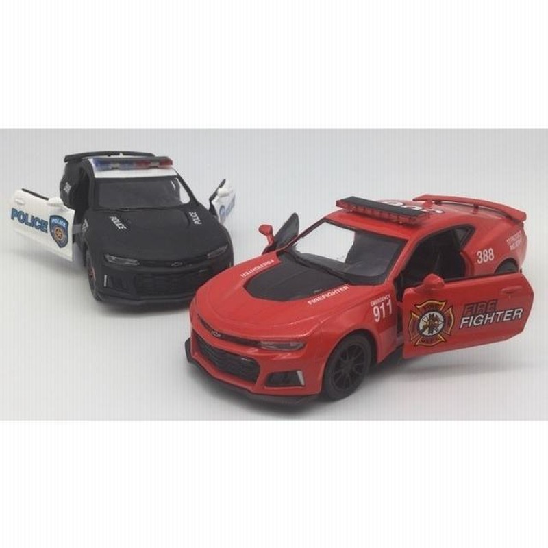 2台セット 1/38 シボレー カマロ ZL1 2017 パトカー＆ファイアーチーフ