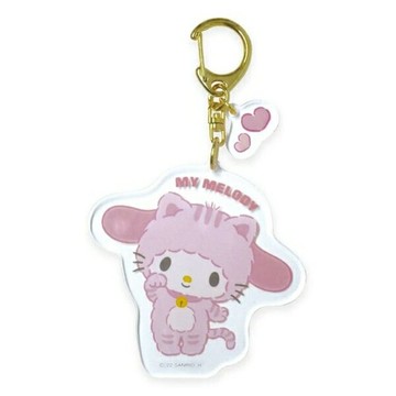 【震撼精品百貨】My Melody_美樂蒂~日本SANRIO三麗鷗 美樂蒂造型壓克力鑰匙圈 (貓咪裝)*54194