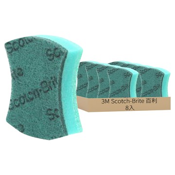 3M Scotch-Brite 百利 Basic 多用途三層雙面海綿菜瓜布  8入  1包