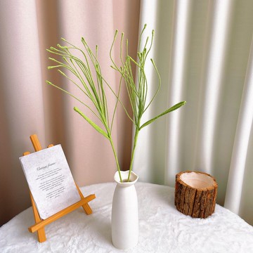 手作鉤織永續噴泉草清新綠色花束