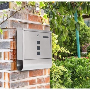 {台灣公司 可開發票 快速出貨}  室外掛墻不銹鋼信箱郵筒報筒意見箱投訴箱防雨防水防銹戶外