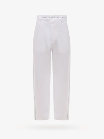 White denim trouser with stitching and embroidery - NICK FOUQUET - gender_Man