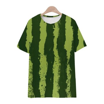 ✨免運✨神經病衣服 2025夏季新款爆款西瓜係列印花個性時尚潮流中小學生男女短袖 BFHX