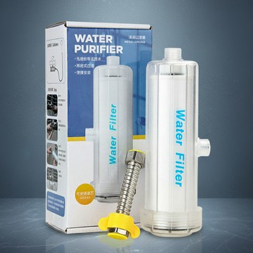 家用沐浴雙重淨水器 椰殼活性碳複合濾芯 浴室過濾器 濾水器 淨化器 蓮蓬頭除氯 洗澡淨水器【ZK0317】《約翰家庭百貨