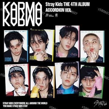 正版 straykids mini4  最新正規四 karma 特典 美版專輯 藍版 白版 團封 單封 方燦 韓知城