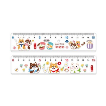 柴之助 15cm塑膠尺-甜點/花朵