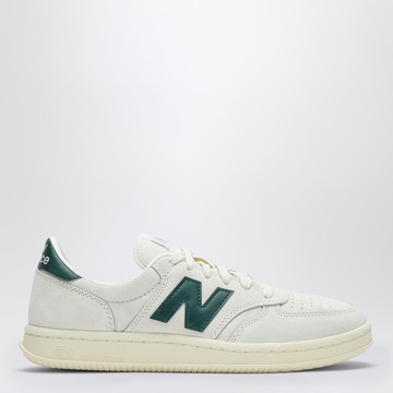 T500 white/green suede sneaker