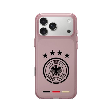 iPhone 17 Pro Max Clear (相機按鈕) 晶醺玫 - Deutscher Fußball-Bund - Logo -黑紅金