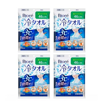 [COSCO代購6]  a促銷到1/22  C148527 Biore -3°C涼感濕巾 加大版 5片裝 X 4包