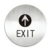 [Deflect-o]高質感鋁質圓形貼牌-英文“出口/#612210C“指示