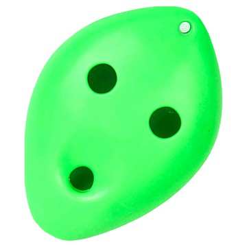 6孔高音C調 附收納袋/掛繩/教材/擦布 耐摔樹脂陶笛  綠色  1個