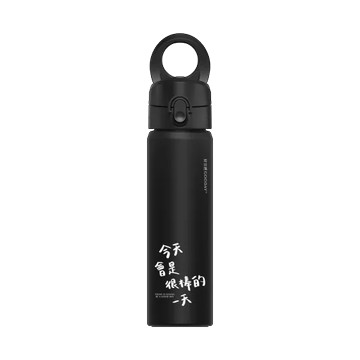 磁吸水壺 AquaStand 不鏽鋼 700cc - 附吸管 黑 - 好日曆 GOODAY - 好日子筆記 (白字款）