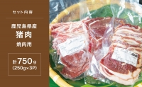 鹿児島県南さつま産 猪（いのしし）肉　焼肉用 750g（250g×3P） 冷凍 グルメ ジビエ肉 ジビエ イノシシ 焼肉 焼肉セット