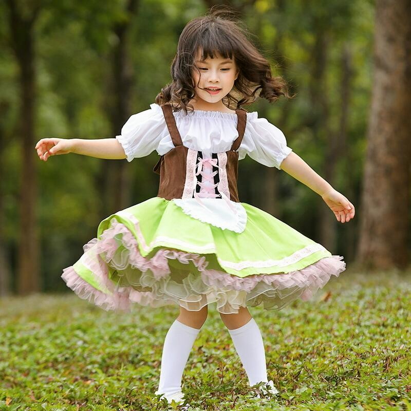 お揃い ハロウィン ビールガール 民族衣装 ディアンドル メイド キッズ 子供用 仮装 コスプレ衣装 イベント パーティー 舞台 演出服 学園祭  文化祭 演劇 … 通販 LINEポイント最大0.5%GET LINEショッピング