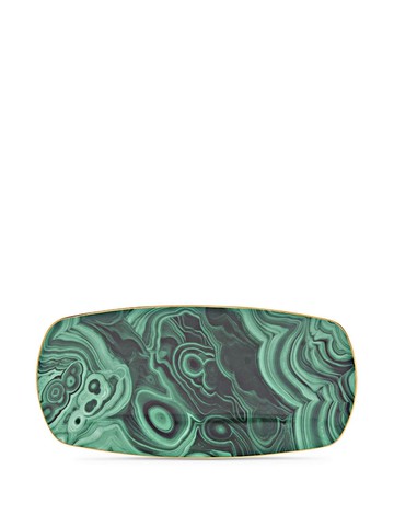L'Objet - Malachite tray (30cm) - unisex - Porcelain - One Size - Green