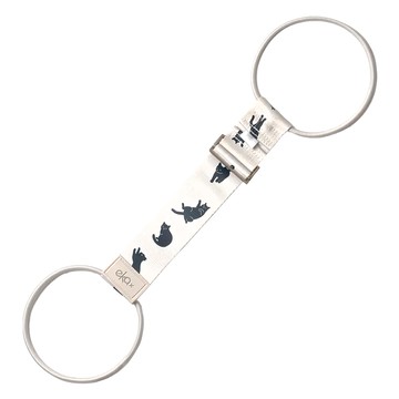 ekax 行李彈性固定帶 滌綸織帶材質  670 x 135mm  黑貓 白色