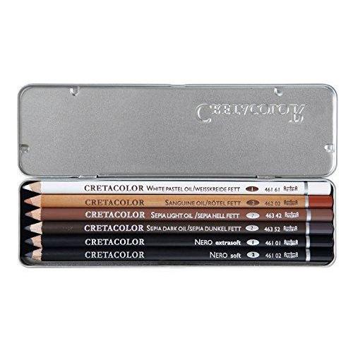 Cretacolor Oil Pencils- Set of in a Reusable Tin