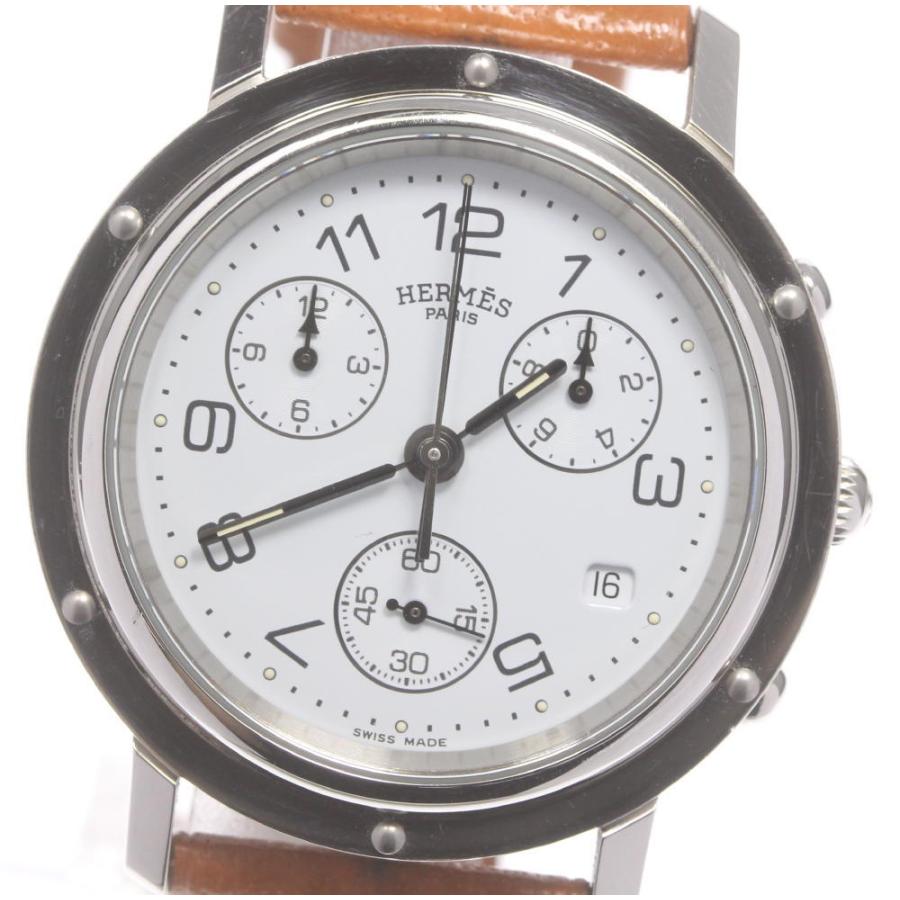 【HERMES】エルメス クリッパー クロノグラフ デイト CL1.910 クォーツ メンズ | LINEブランドカタログ