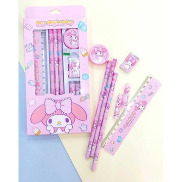 小禮堂 Sanrio 三麗鷗 文具禮盒8件組 酷洛米 大耳狗 美樂蒂