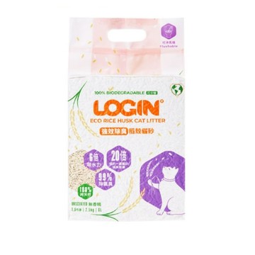 【哈哈窩】澳洲LOGIN洛格 稻穀貓砂 6L (2.5kg) 極細1.5mm 強效除臭 2秒凝結
