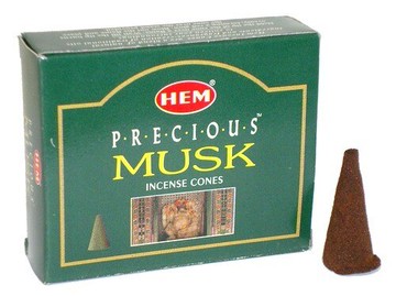 [綺異館] 印度香 麝香塔香 10入 /盒 療癒香 HEM p. musk cone