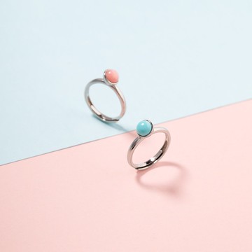 彩 泡泡糖 活潑個性 純銀戒指