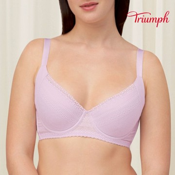 黛安芬-塑型機密系列 纖型 透氣 C-F全罩杯內衣 淺紫色