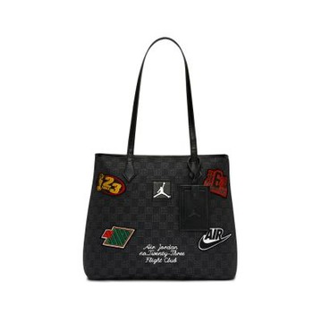 Nike 托特包 Jordan Monogram 滿版 黑 喬丹 肩背 手提 JD2543014AD-001
