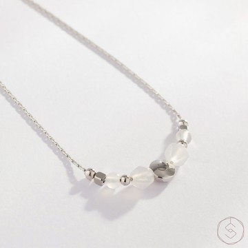 CONNY 專屬微笑 | 海藍寶 草莓晶 白瑪瑙 | 天然水晶項鍊