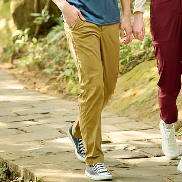 男款彈性長褲(A1PAGZ02M深棕褐/機能長褲/彈性褲/MIT台灣製)