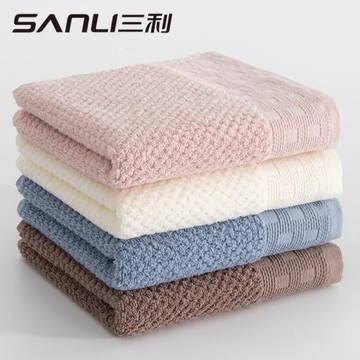 4條 三利毛巾2025新款純棉情侶面巾男款洗臉洗澡女家用全棉手巾