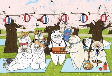 300片拼圖-不可思議的貓世界 春日賞櫻