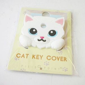 FIELD&POINT超可愛貓寶貝鑰匙套_純白長毛喵