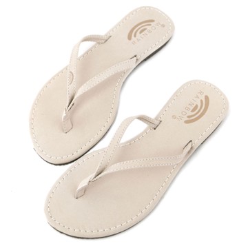 Rainbow Sandals美國牛麂皮夾腳休閒拖鞋-米色