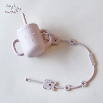 Sweet Lil' Monster 蜂蜜熊矽膠多功能防掉鏈 (2入) - 奶油白